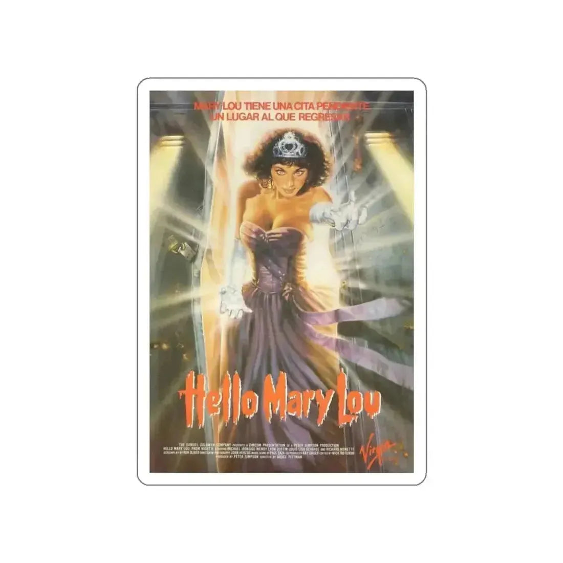 HELLO MARY LOU PROM NIGHT II (3) 1987 Movie Poster STICKER Vinyl Die-Cut Decal - The Sticker Space