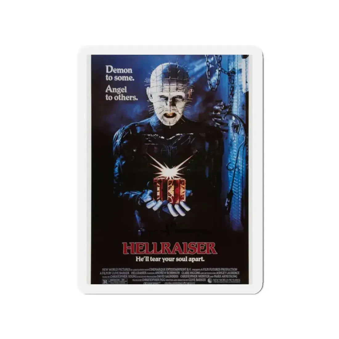 HELLRAISER 1987 Movie Poster - Refrigerator Magnet 2 Inch - The Sticker Space