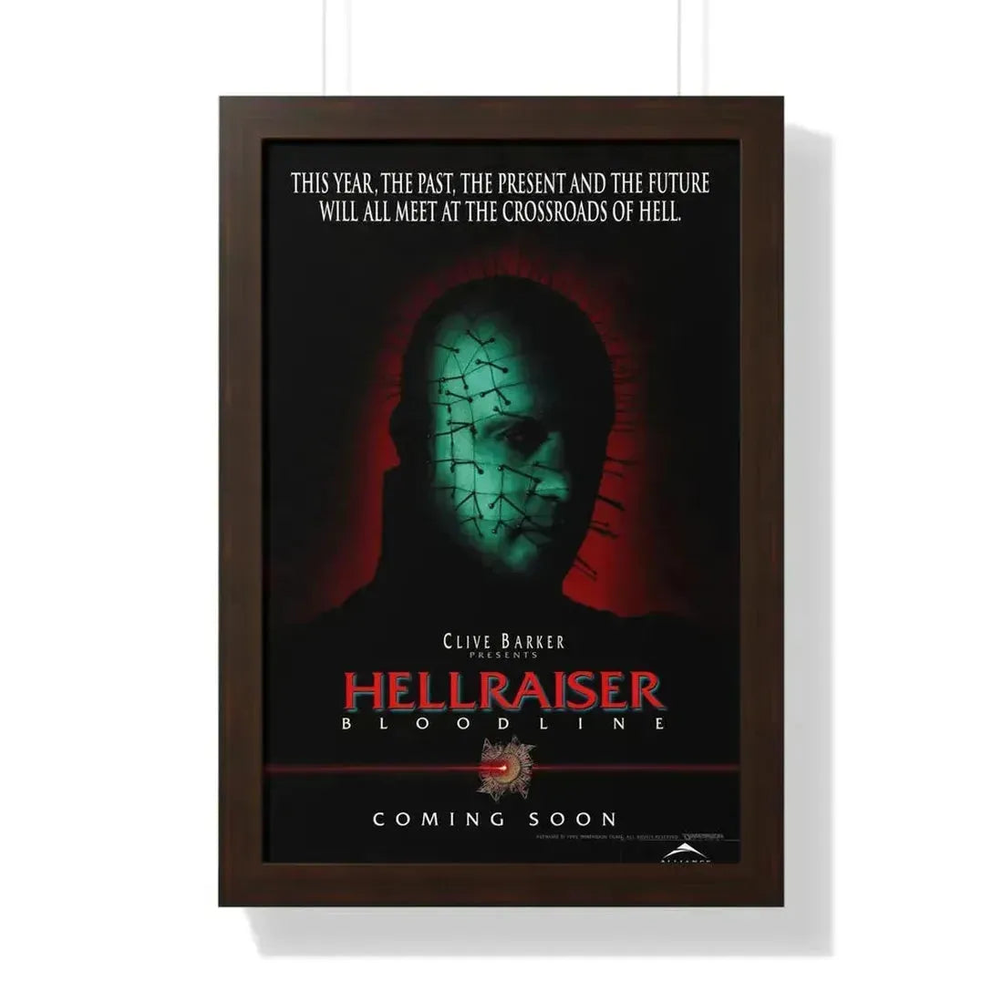 HELLRAISER 4 BLOODLINE 1996 - Framed Movie Poster 16″ x 24″ Walnut - The Sticker Space