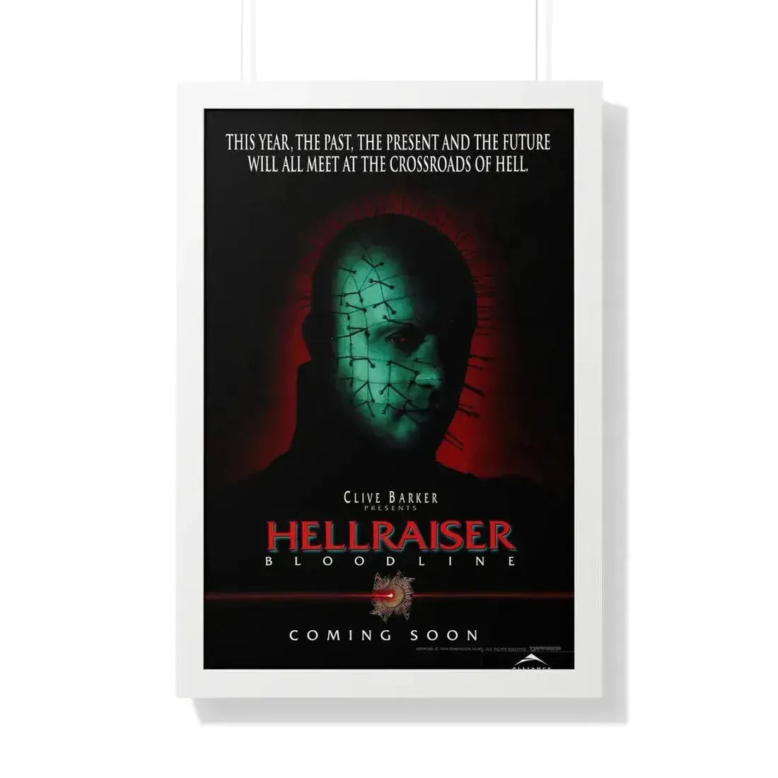 HELLRAISER 4 BLOODLINE 1996 - Framed Movie Poster 20" x 30" White - The Sticker Space