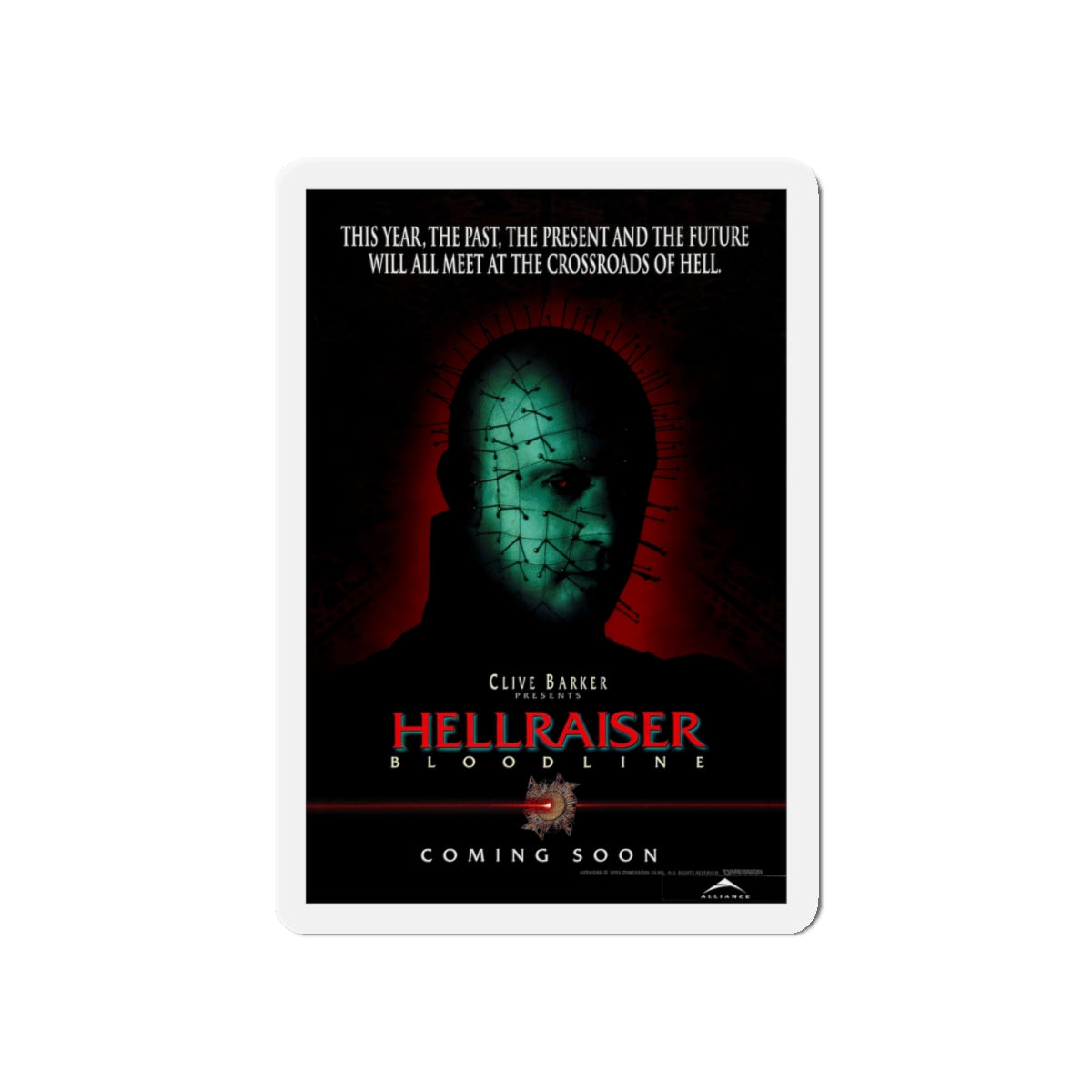 HELLRAISER 4 BLOODLINE 1996 Movie Poster - Die-Cut Magnet-5" x 5"-The Sticker Space