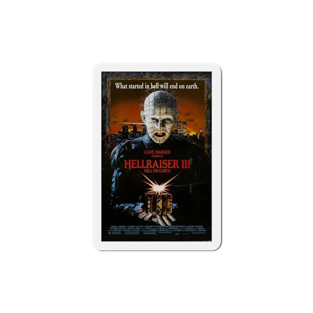 Hellraiser III Hell on Earth 1992 Movie Poster Refrigerator Magnet - The Sticker Space