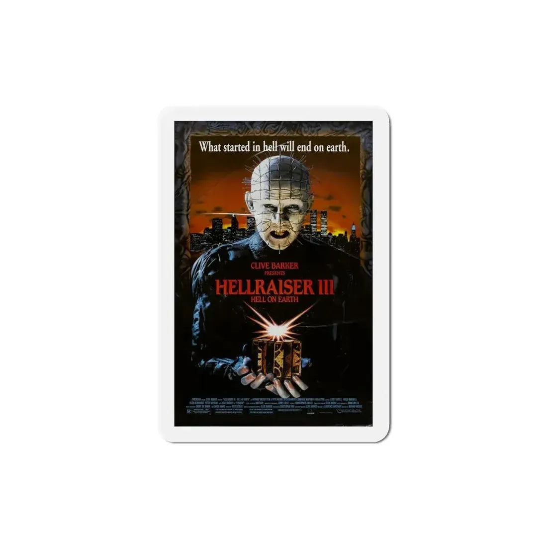 Hellraiser III Hell on Earth 1992 Movie Poster Refrigerator Magnet - The Sticker Space