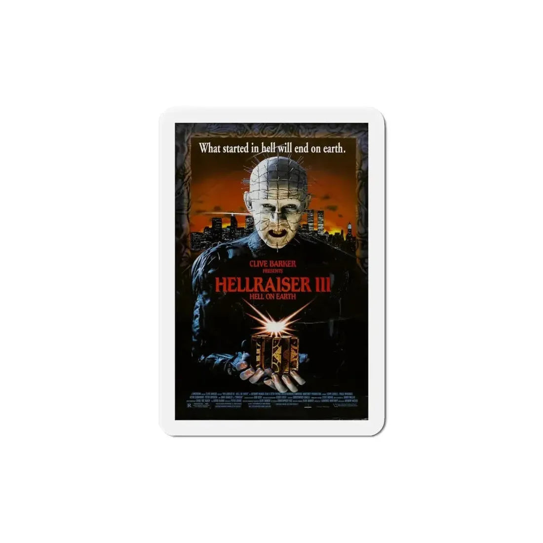 Hellraiser III Hell on Earth 1992 Movie Poster Refrigerator Magnet - The Sticker Space