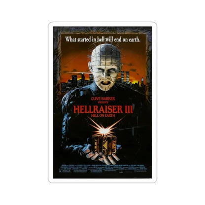 Hellraiser III Hell on Earth 1992 Movie Poster STICKER Vinyl Die-Cut Decal 2 Inch - The Sticker Space