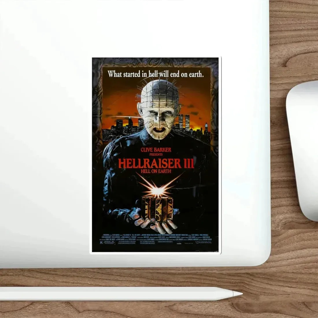 Hellraiser III Hell on Earth 1992 Movie Poster STICKER Vinyl Die-Cut Decal - The Sticker Space