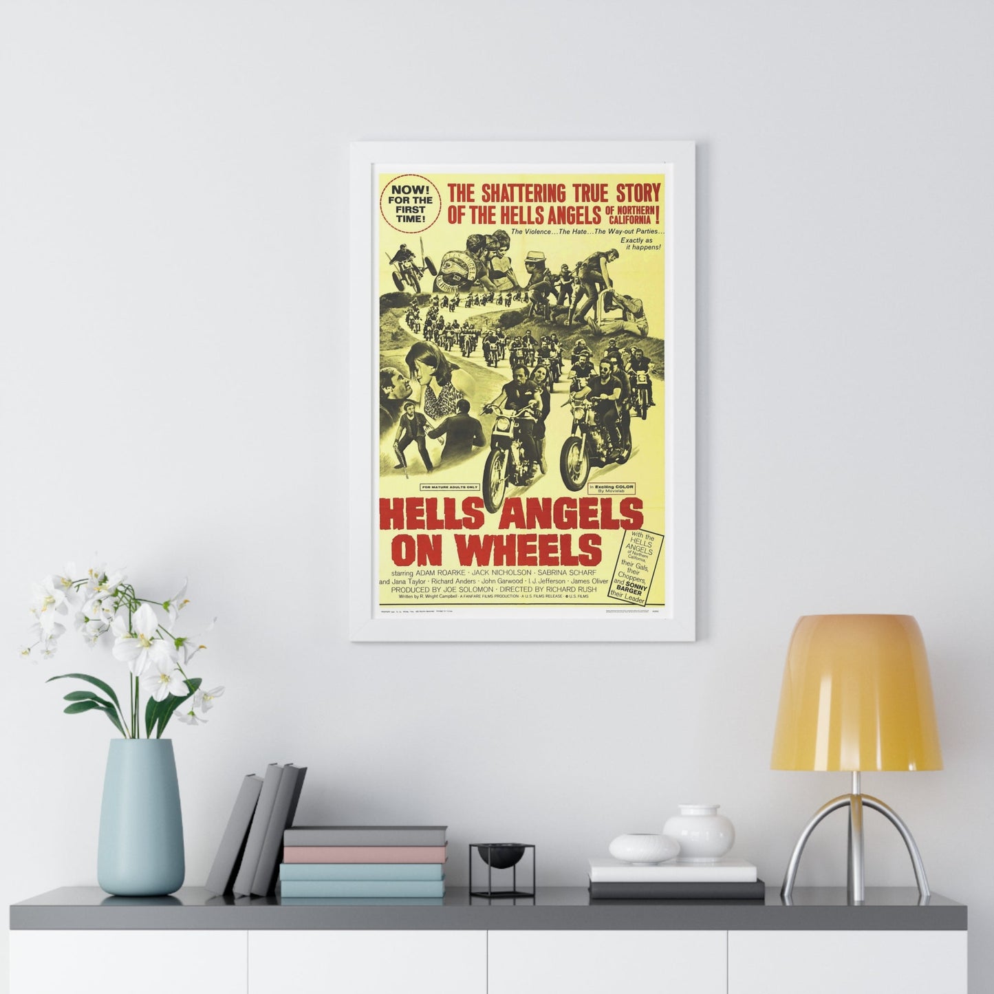 HELLS ANGELS ON WHEELS 1967 - Framed Movie Poster-The Sticker Space