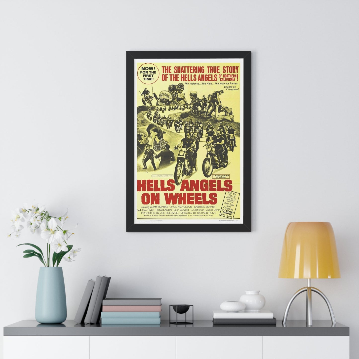 HELLS ANGELS ON WHEELS 1967 - Framed Movie Poster-The Sticker Space