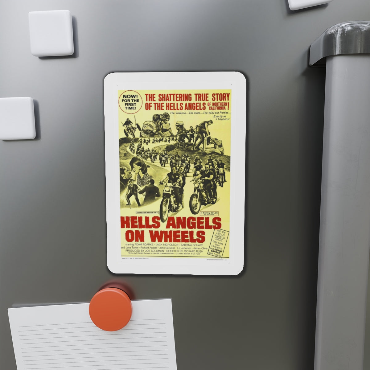 HELLS ANGELS ON WHEELS 1967 Movie Poster - Die-Cut Magnet-The Sticker Space