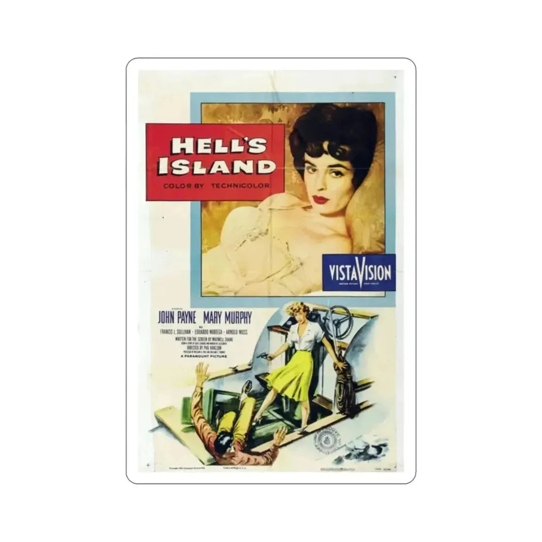 Hells Island 1955 Movie Poster STICKER Vinyl Die-Cut Decal - The Sticker Space