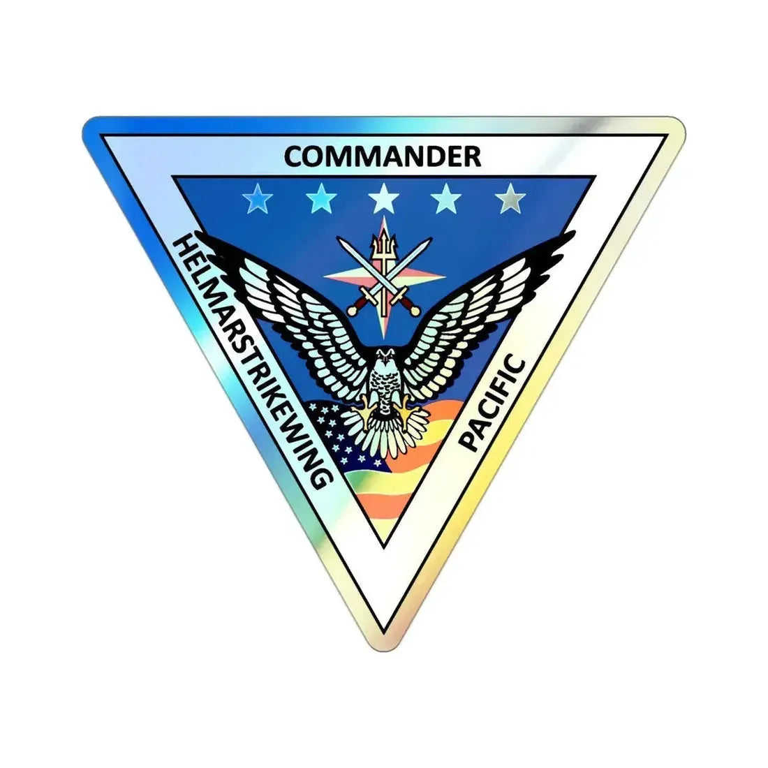 HELMARSTRIKEWING Pacific Helicopter Maritime Strike Wing (U.S. Navy) Holographic STICKER Die-Cut Vinyl Decal 3 Inch Holographic - The Sticker Space