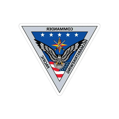 HELMARSTRIKEWING Pacific Helicopter Maritime Strike Wing (U.S. Navy) REVERSE PRINT Transparent Die-Cut STICKER 4 Inch Die-Cut Transparent - The Sticker Space