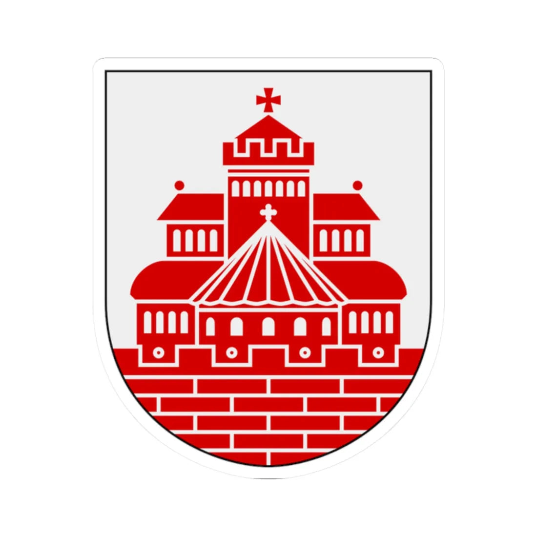 Helsingborg vapen (Sweden) (Coat of Arms) STICKER Vinyl Kiss-Cut Decal 2 Inch White - The Sticker Space