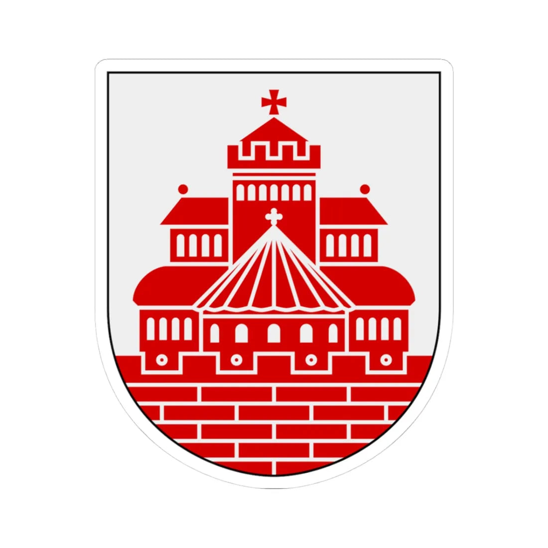 Helsingborg vapen (Sweden) (Coat of Arms) STICKER Vinyl Kiss-Cut Decal 3 Inch White - The Sticker Space