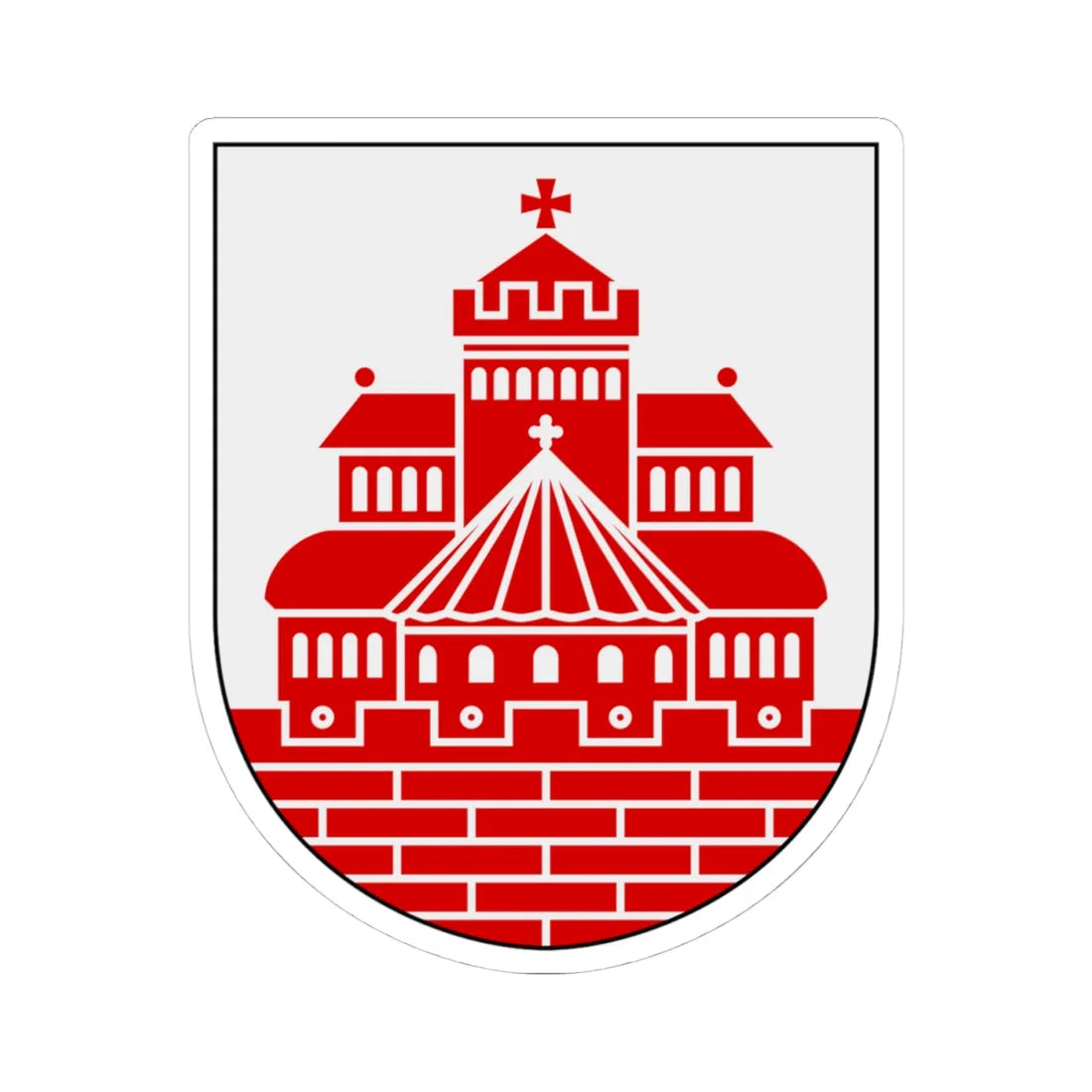 Helsingborg vapen (Sweden) (Coat of Arms) STICKER Vinyl Kiss-Cut Decal 4 Inch White - The Sticker Space