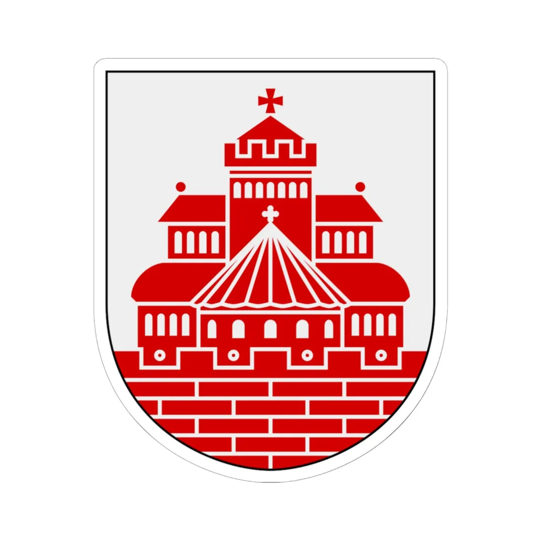 Helsingborg vapen (Sweden) (Coat of Arms) STICKER Vinyl Kiss-Cut Decal 6 Inch White - The Sticker Space
