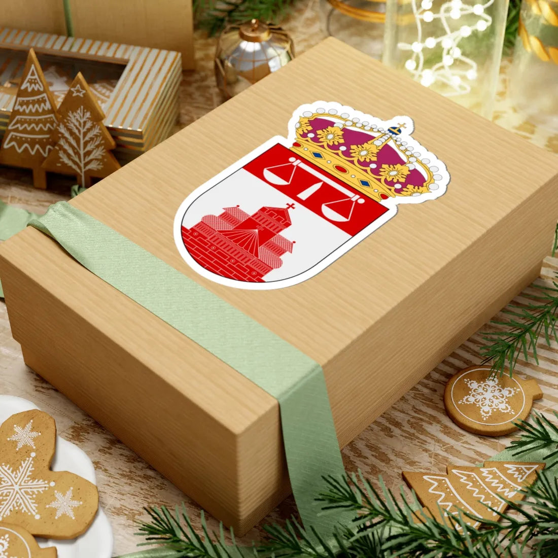 Helsingborgs tingsrätt vapen (Sweden) (Coat of Arms) STICKER Vinyl Kiss-Cut Decal - The Sticker Space