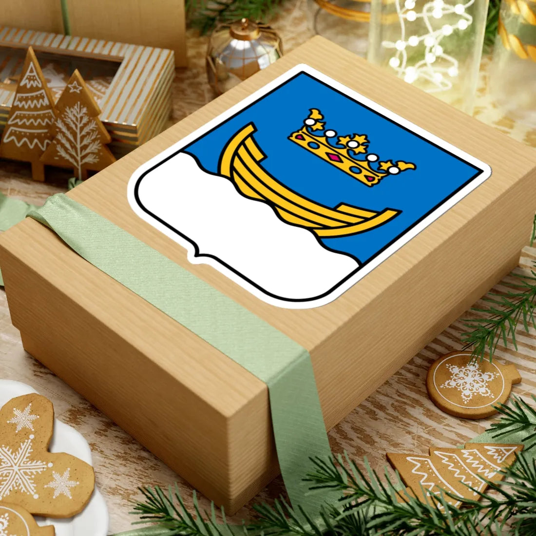 Helsingfors stadsvapen (Finland) (Coat of Arms) STICKER Vinyl Kiss-Cut Decal - The Sticker Space