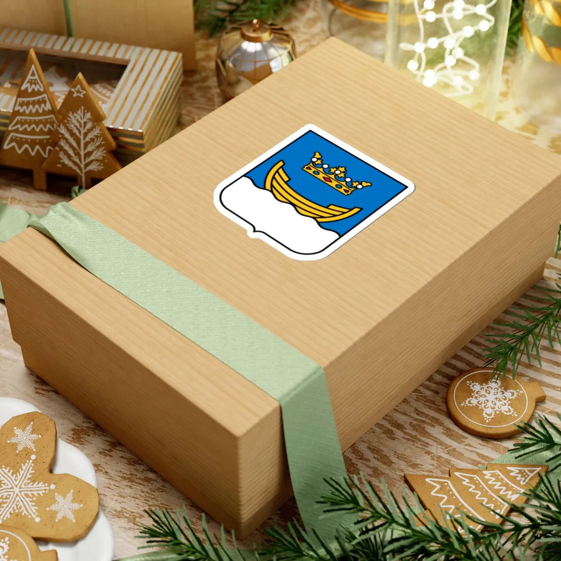 Helsingfors stadsvapen (Finland) (Coat of Arms) STICKER Vinyl Kiss-Cut Decal - The Sticker Space