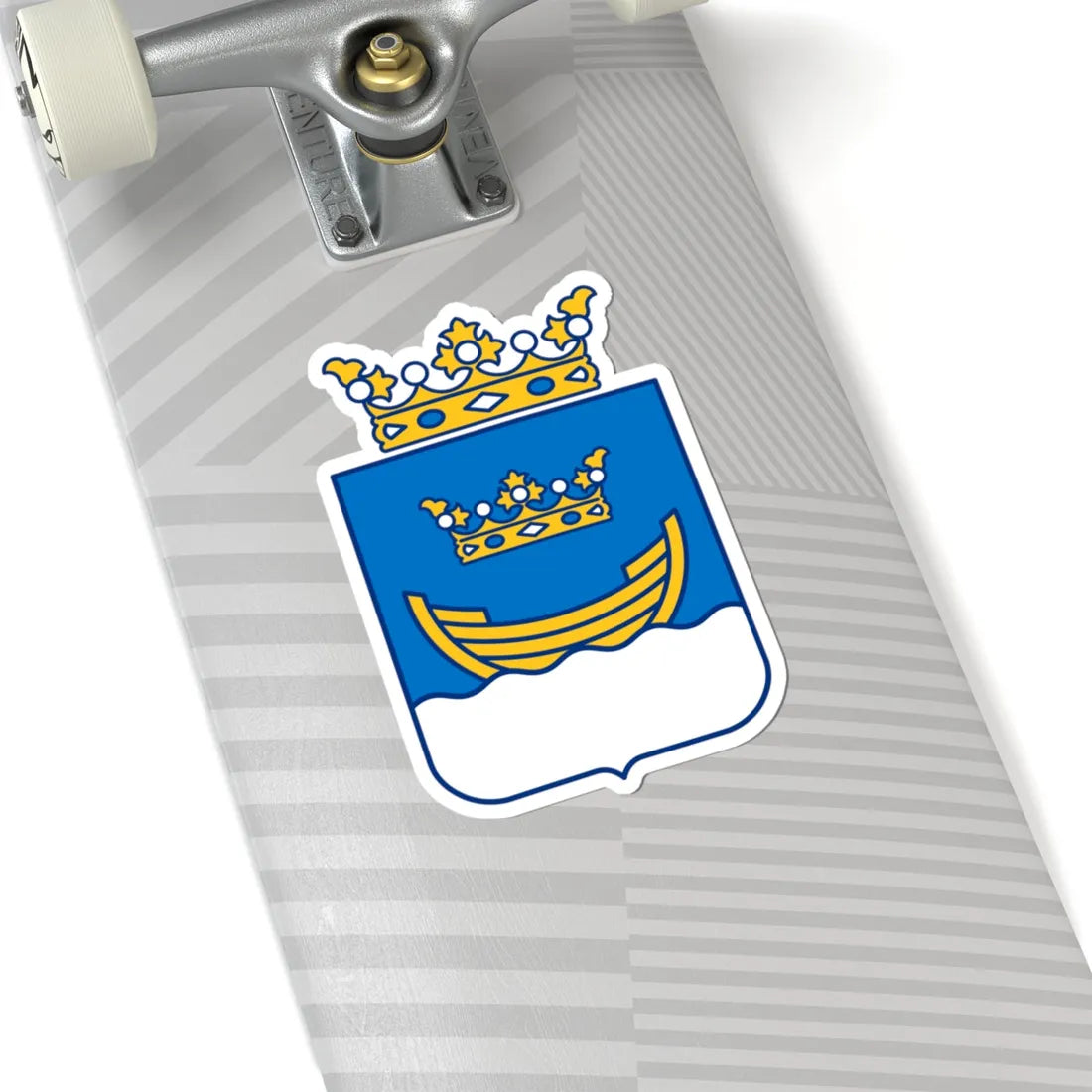 Helsingin vaakuna yläkruunullinen (Finland) (Coat of Arms) STICKER Vinyl Kiss-Cut Decal - The Sticker Space