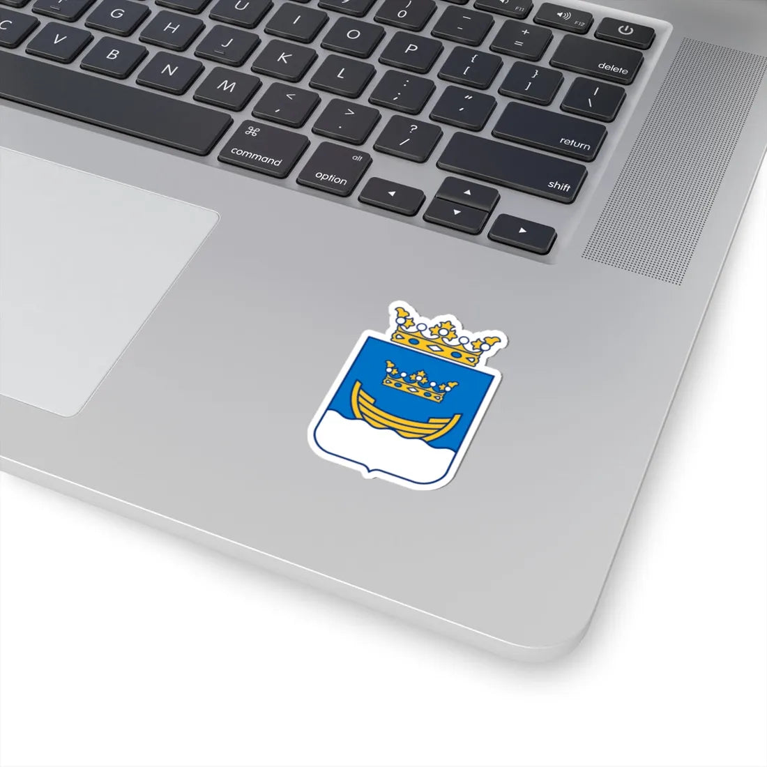 Helsingin vaakuna yläkruunullinen (Finland) (Coat of Arms) STICKER Vinyl Kiss-Cut Decal - The Sticker Space