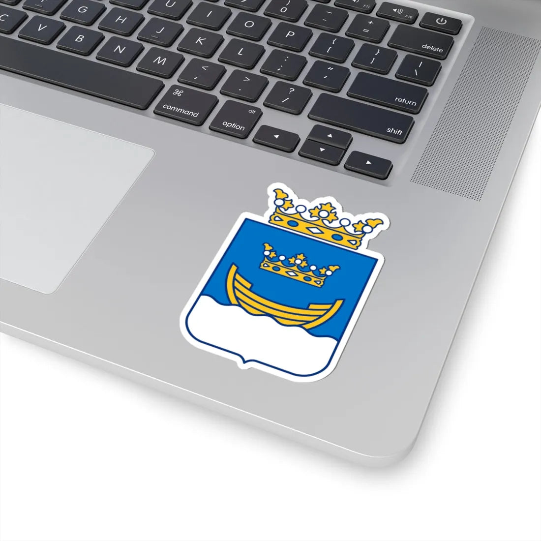 Helsingin vaakuna yläkruunullinen (Finland) (Coat of Arms) STICKER Vinyl Kiss-Cut Decal - The Sticker Space