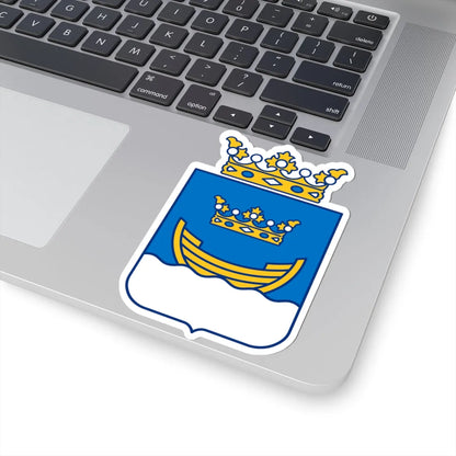 Helsingin vaakuna yläkruunullinen (Finland) (Coat of Arms) STICKER Vinyl Kiss-Cut Decal - The Sticker Space