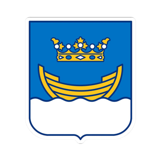 Helsinki.vaakuna (Finland) (Coat of Arms) STICKER Vinyl Kiss-Cut Decal 2 Inch White - The Sticker Space