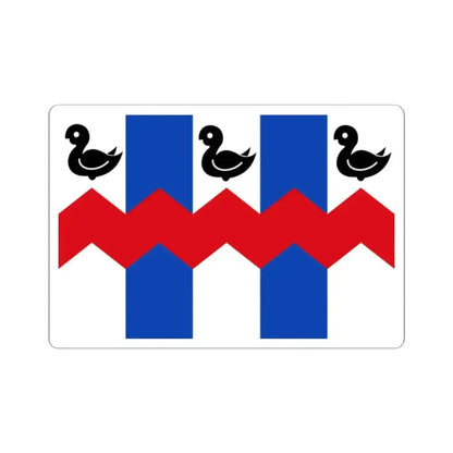 Hemiksem vlag (Belgium) STICKER Vinyl Kiss-Cut Decal 2 Inch White - The Sticker Space