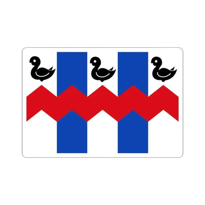 Hemiksem vlag (Belgium) STICKER Vinyl Kiss-Cut Decal 3 Inch White - The Sticker Space