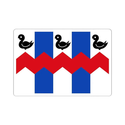 Hemiksem vlag (Belgium) STICKER Vinyl Kiss-Cut Decal 6 Inch White - The Sticker Space