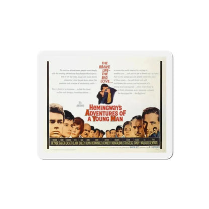Hemingway's Adventures of a Young Man 1962 Movie Poster Refrigerator Magnet - The Sticker Space