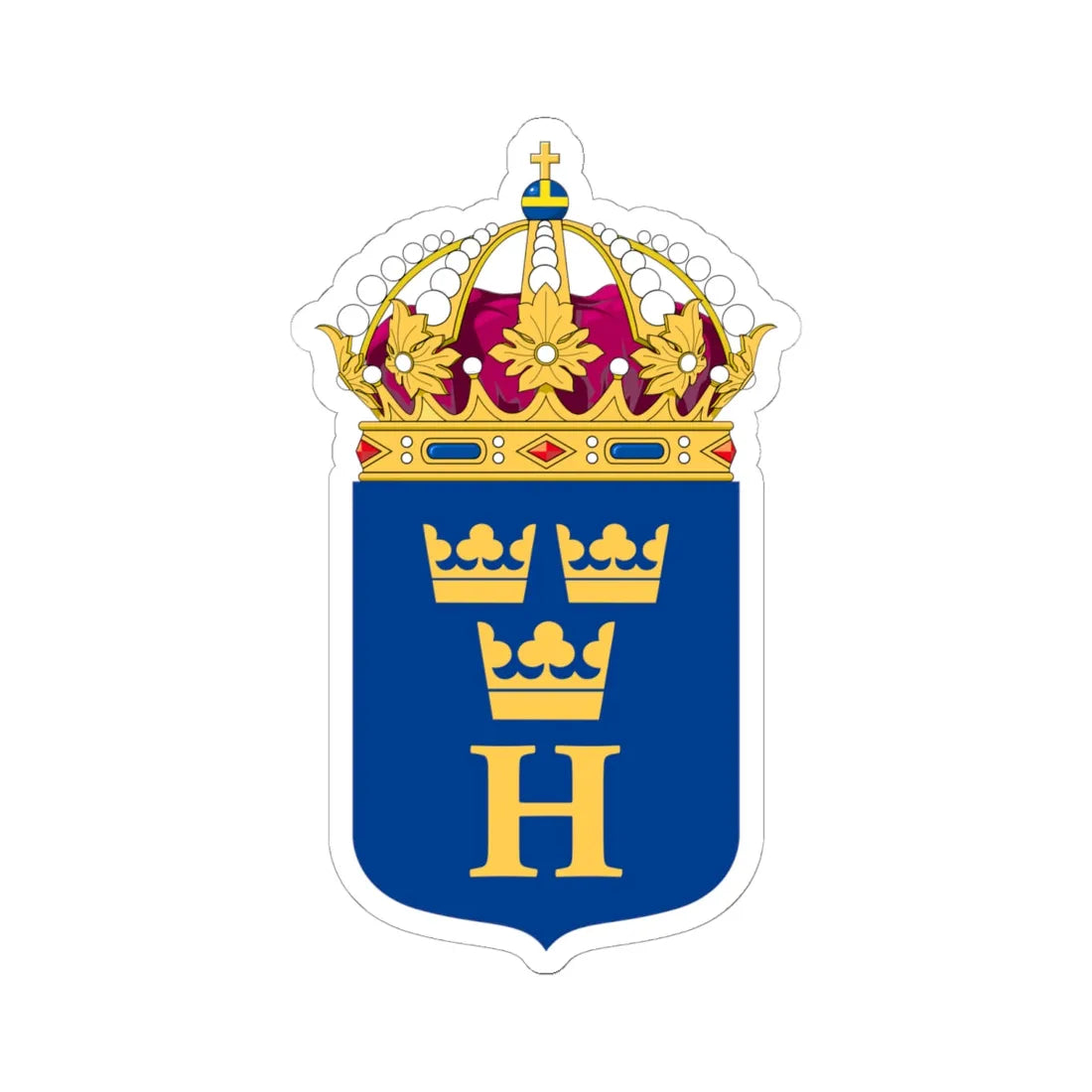 Hemvarnet vapen bra (Sweden) (Coat of Arms) STICKER Vinyl Kiss-Cut Decal 6 Inch White - The Sticker Space