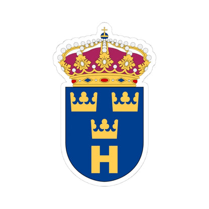 Hemvärnet vapen (Sweden) (Coat of Arms) STICKER Vinyl Kiss-Cut Decal 4 Inch White - The Sticker Space