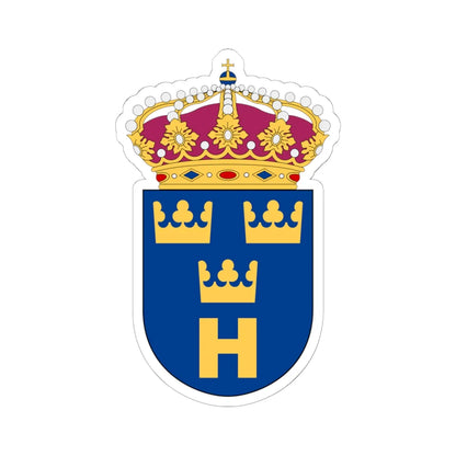 Hemvärnet vapen (Sweden) (Coat of Arms) STICKER Vinyl Kiss-Cut Decal 6 Inch White - The Sticker Space