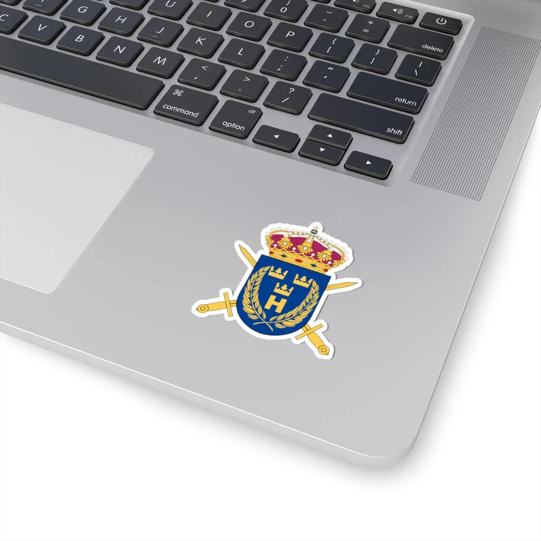 Hemvärnets stridsskola vapen (Sweden) (Coat of Arms) STICKER Vinyl Kiss-Cut Decal - The Sticker Space