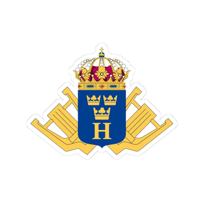 Hemvärnsmusiken vapen (Sweden) (Coat of Arms) STICKER Vinyl Kiss-Cut Decal 3 Inch White - The Sticker Space