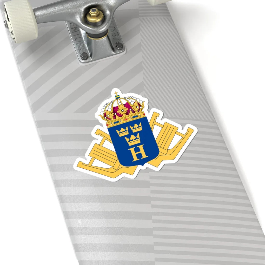 Hemvärnsmusiken vapen (Sweden) (Coat of Arms) STICKER Vinyl Kiss-Cut Decal - The Sticker Space