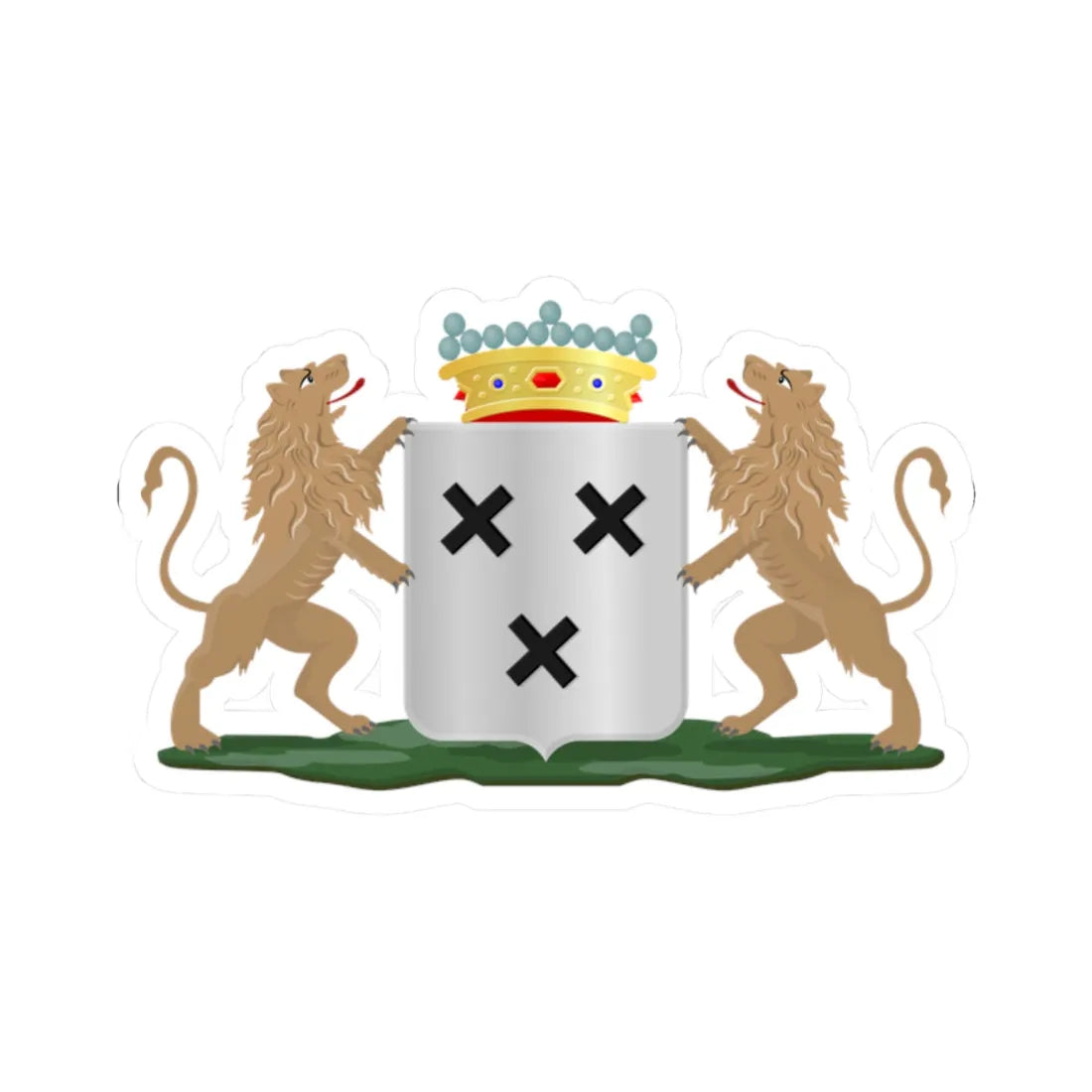 Hendrik-Ido-Ambacht wapen (Netherlands) (Coat of Arms) STICKER Vinyl Kiss-Cut Decal - The Sticker Space