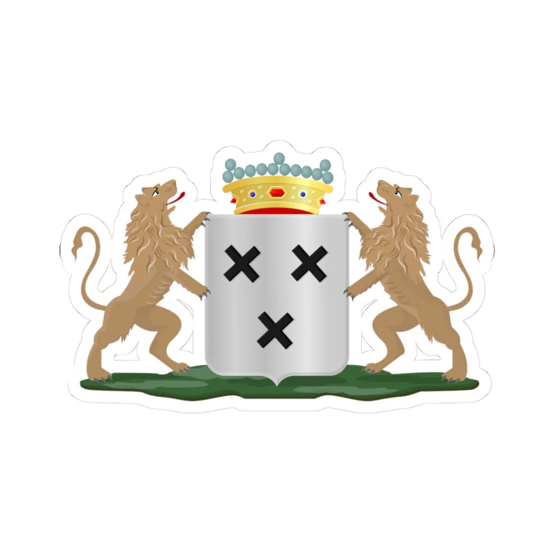 Hendrik-Ido-Ambacht wapen (Netherlands) (Coat of Arms) STICKER Vinyl Kiss-Cut Decal - The Sticker Space