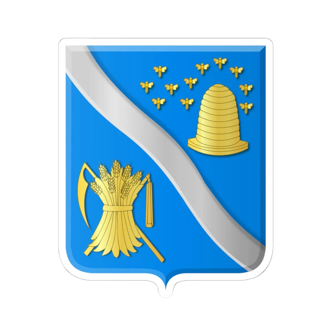 Hengelo Overijssel wapen (Netherlands) (Coat of Arms) STICKER Vinyl Kiss-Cut Decal 6 Inch White - The Sticker Space