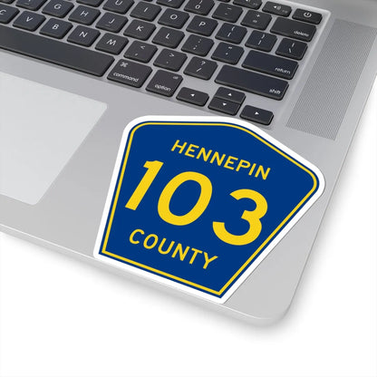 Hennepin County 103 (Minnesota) (Road Sign) STICKER Vinyl Kiss-Cut Decal - The Sticker Space