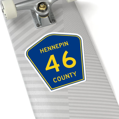 Hennepin County 46 (Minnesota) (Road Sign) STICKER Vinyl Kiss-Cut Decal - The Sticker Space