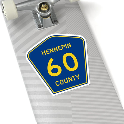 Hennepin County 60 (Minnesota) (Road Sign) STICKER Vinyl Kiss-Cut Decal - The Sticker Space