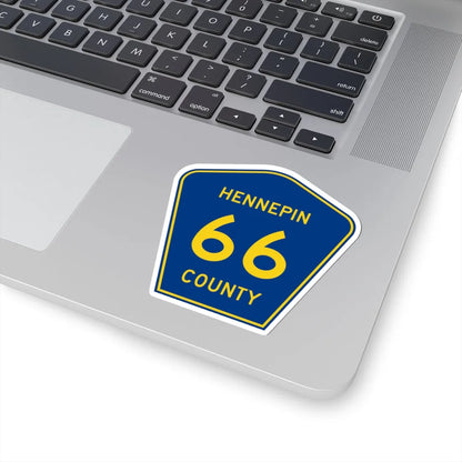 Hennepin County 66 (Minnesota) (Road Sign) STICKER Vinyl Kiss-Cut Decal - The Sticker Space