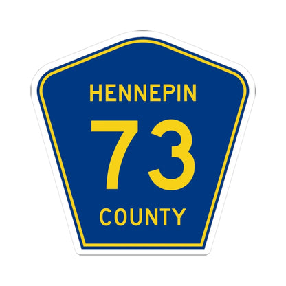 Hennepin County 73 (Minnesota) (Road Sign) STICKER Vinyl Kiss-Cut Decal 3 Inch White - The Sticker Space