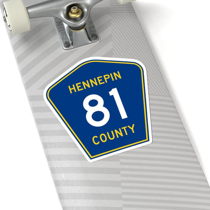 Hennepin County 81 (Minnesota) (Road Sign) STICKER Vinyl Kiss-Cut Decal - The Sticker Space