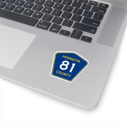 Hennepin County 81 (Minnesota) (Road Sign) STICKER Vinyl Kiss-Cut Decal - The Sticker Space