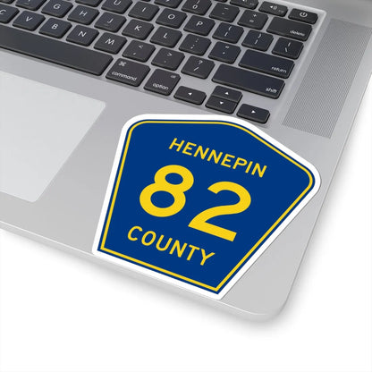 Hennepin County 82 (Minnesota) (Road Sign) STICKER Vinyl Kiss-Cut Decal - The Sticker Space