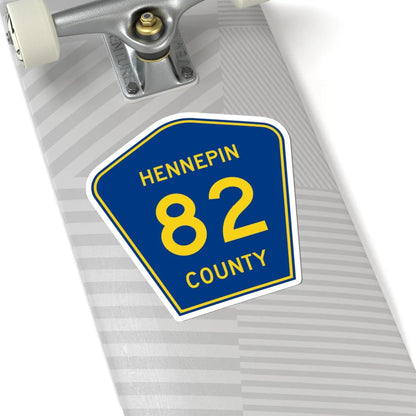 Hennepin County 82 (Minnesota) (Road Sign) STICKER Vinyl Kiss-Cut Decal - The Sticker Space